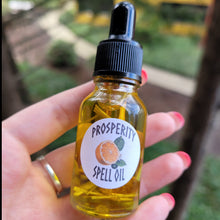 Load image into Gallery viewer, Prosperity (Money) Spell Oil - 0.5oz Glass Dropper Bottle