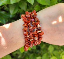 Load image into Gallery viewer, Red Jasper Chips Bracelet - Stretchy