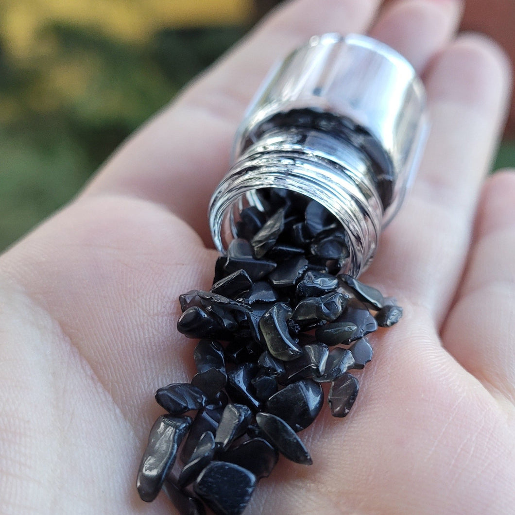 Black Obsidian Chips - 9 Grams