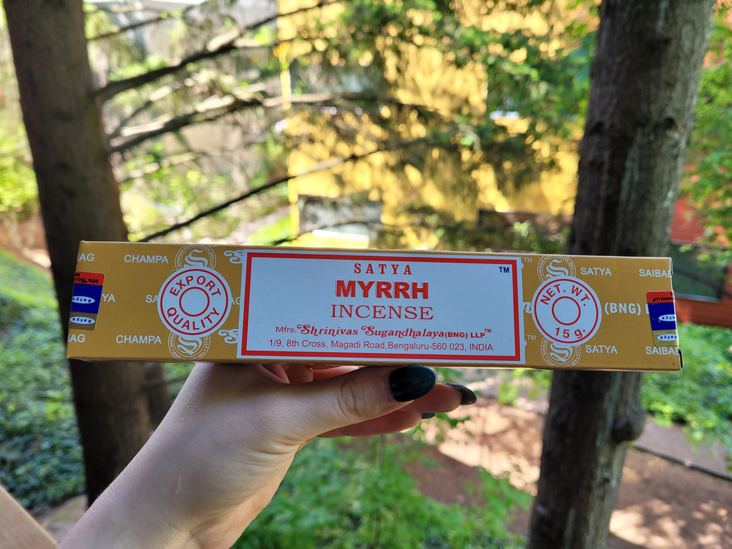 Satya Myrrh Incense - 15 gram box