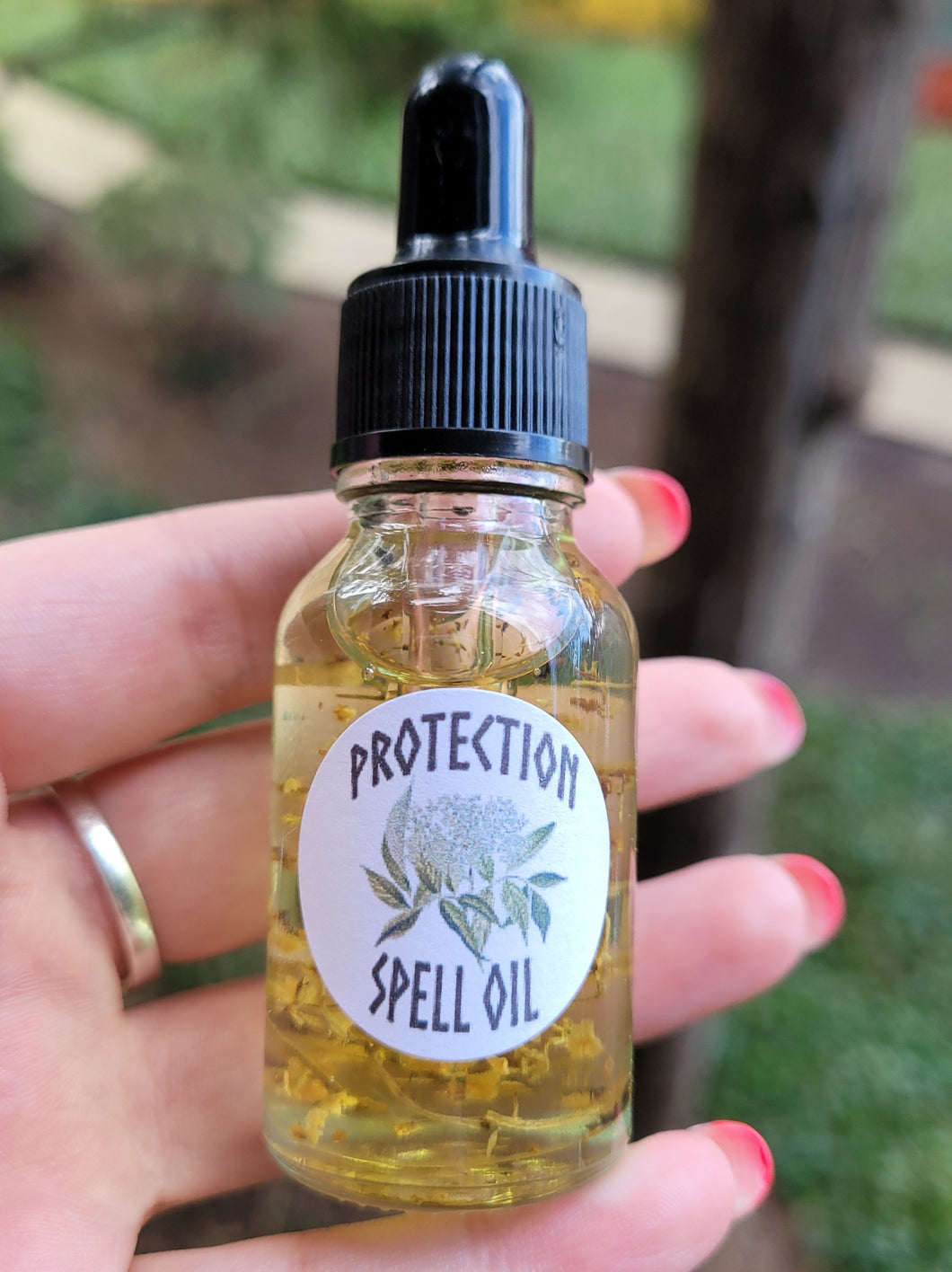 Protection Spell Oil - 0.5oz Glass Dropper Bottle