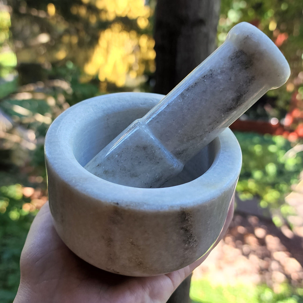 White Marble Mortar & Pestle - 4