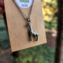 Load image into Gallery viewer, Silver Giraffe Necklace - 24&quot; Chain
