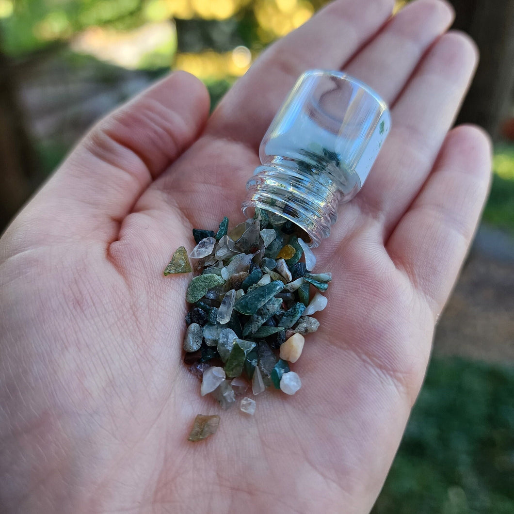 Moss Agate Chips - 8 Grams